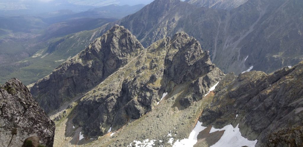 Górskie szczyty ze szlaku Orlej Perci