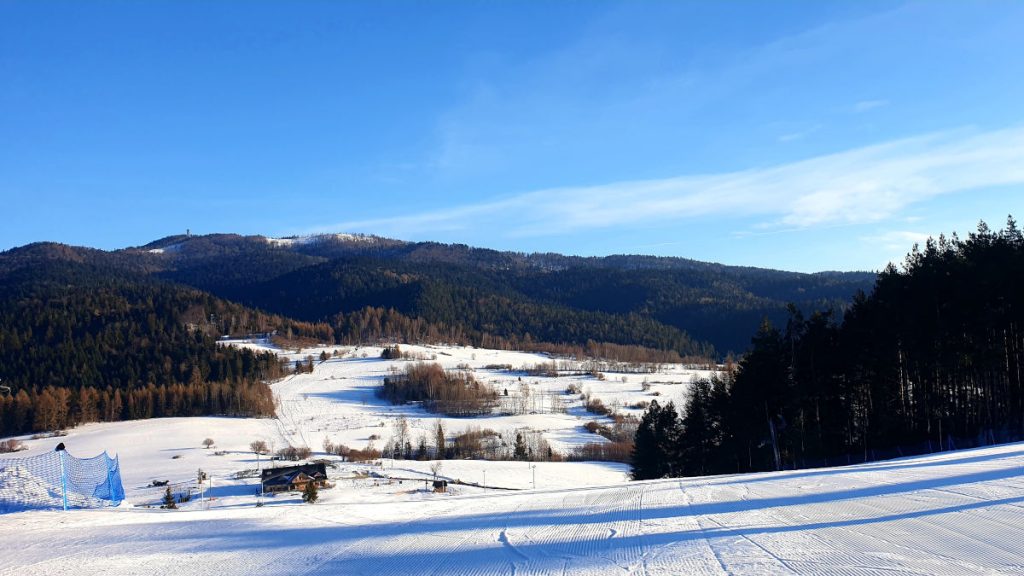 Czorsztyn Ski trasa niebieska na Górze Wdżar