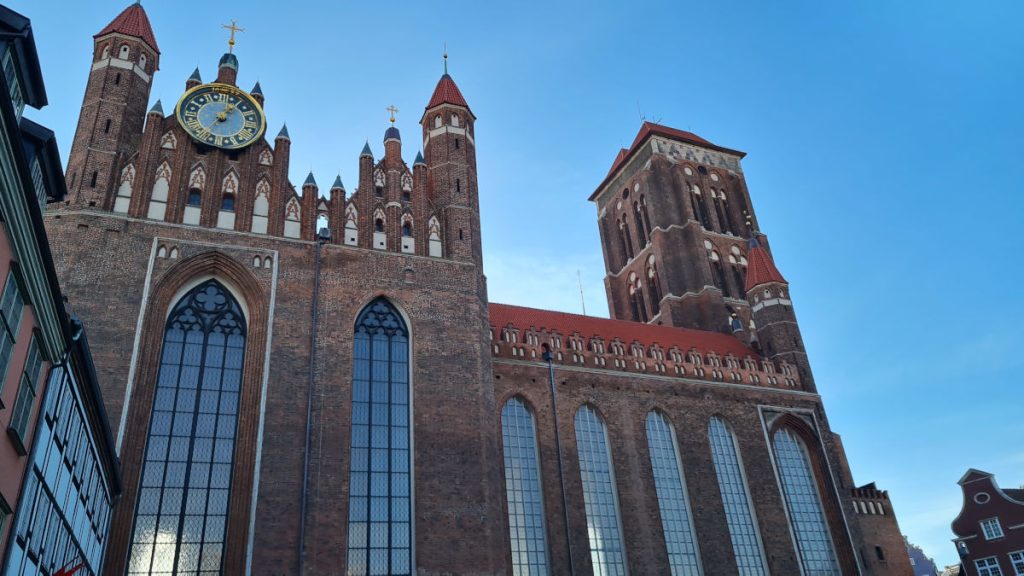 Zegar na kościele Mariackim w Gdańsku