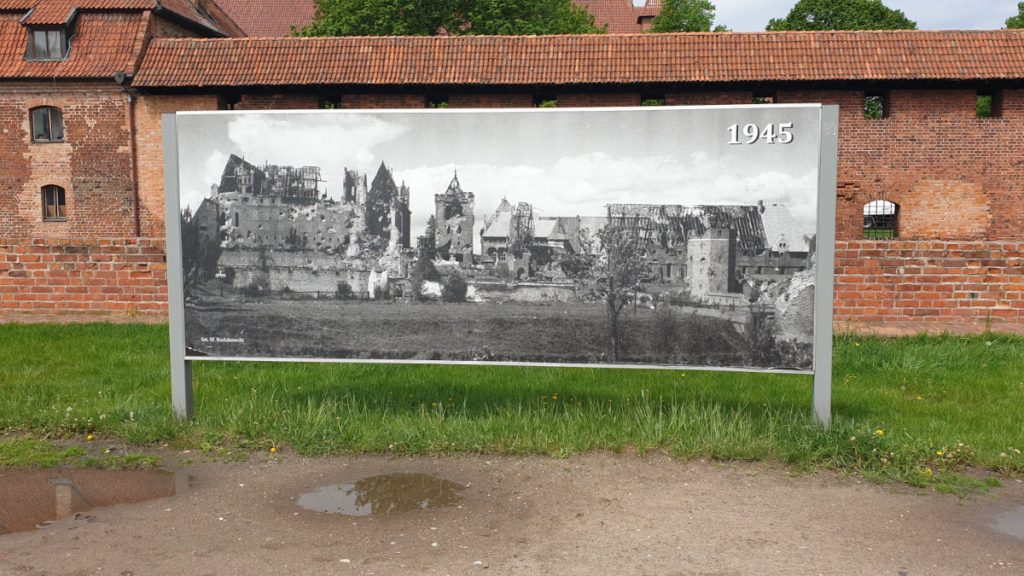 Zamek Krzyżacki w Malborku zdjęcie 1945